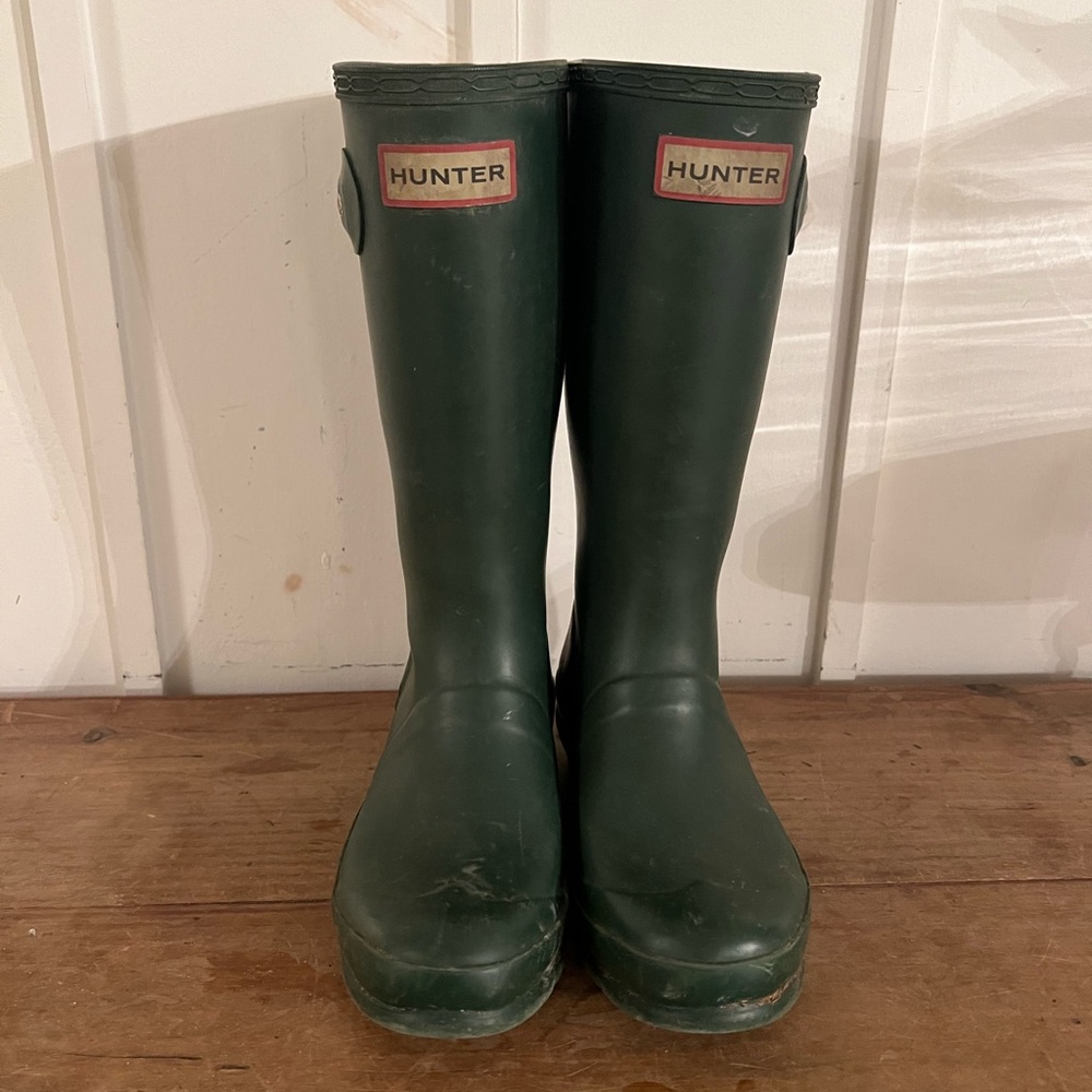 Hunter Dark Green Waterproof Boots